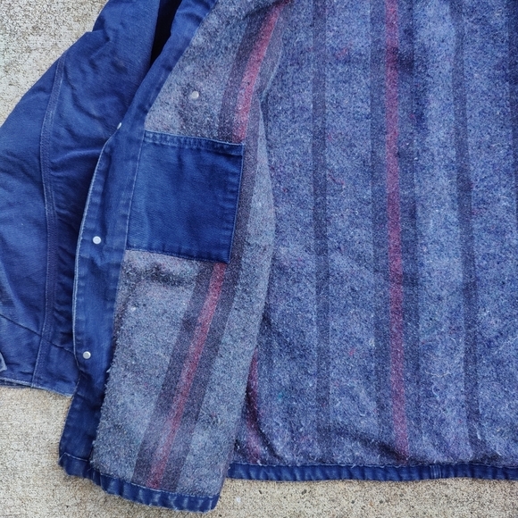 Carhartt Vintage J97 Detroit Jacket Chore Coat Navy Blue Men's Size 5XL - Picture 3 of 14